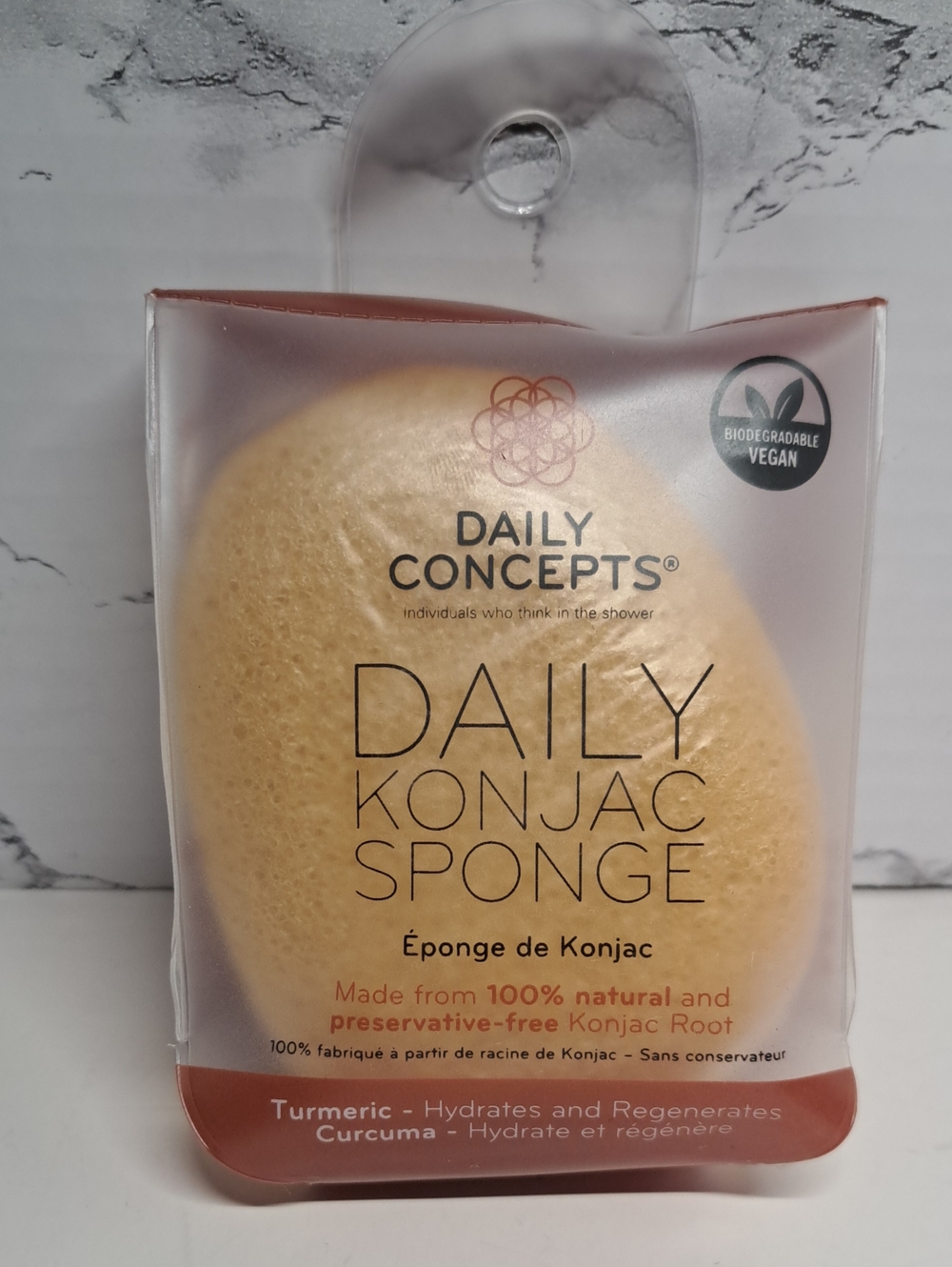 Daily Concepts Turmeric Konjac Sponge - Natural Yellow Facial Sponge